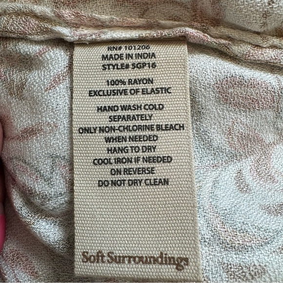 Soft Surroundings Asha Floral Long Sleeve Top - Picture 7 of 9